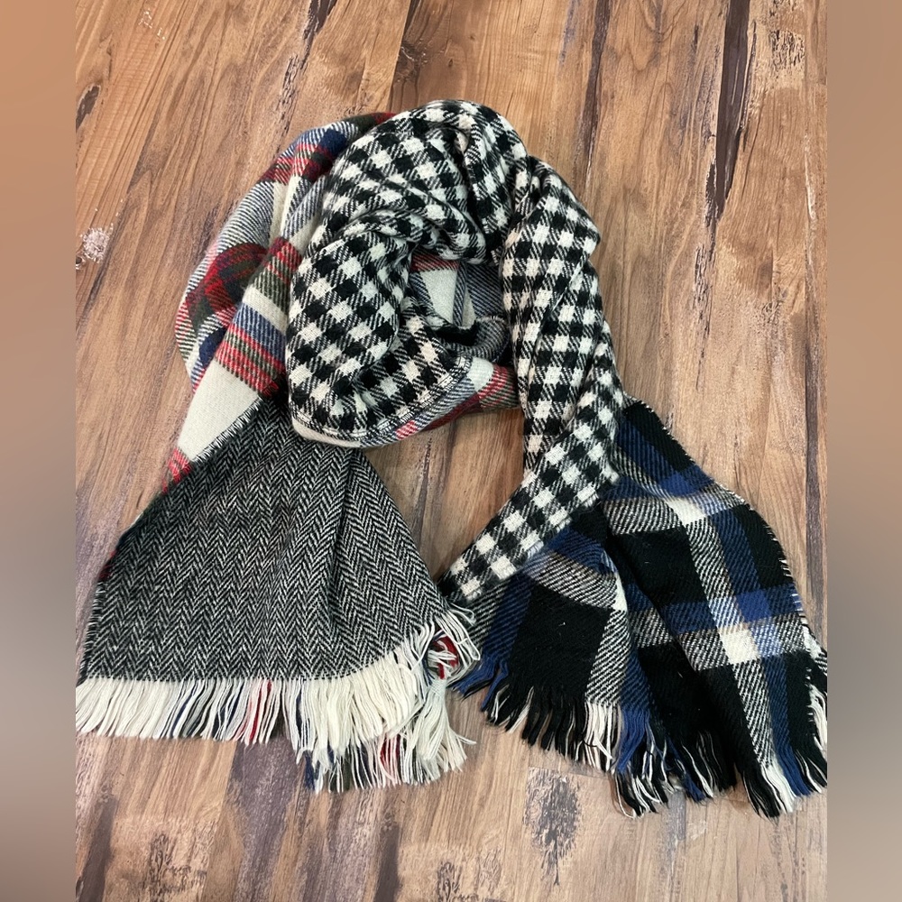 Steve Madden Multi-Faceted Plaid Blanket Scarf & Wrap in One